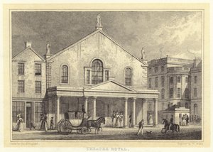 Theatre Royal (gravering) af Thomas Hosmer (after) Shepherd