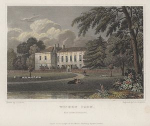 Wicken Park, Northamptonshire (farvet gravering) af Thomas Hosmer (after) Shepherd