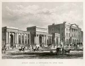 Apsley House, Hyde Park Corner, London, 1850 af Thomas Hosmer Shepherd