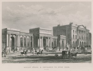 Apsley House og indgang til Hyde Park af Thomas Hosmer Shepherd