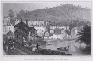 Beachen Cliff, fra bredden af Avon (gravering) af Thomas Hosmer Shepherd