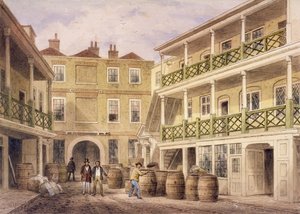 Bell Inn, Aldersgate Street, London, 1857 af Thomas Hosmer Shepherd