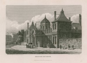 British Museum i Montague House af Thomas Hosmer Shepherd