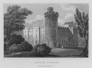 Castle Forbes, Aberdeenshire (gravering) af Thomas Hosmer Shepherd