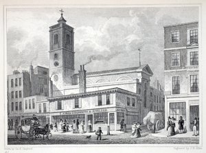 Church of St Dionis, Backchurch, fra pubben 
