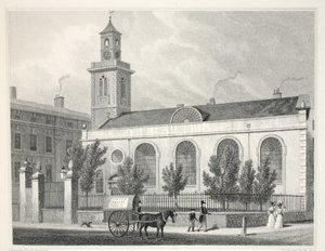 Church of St Mary, Aldermanbury, fra pubben 
