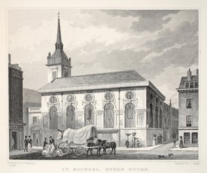 Church of St Michael, Queenhithe, fra pubben 