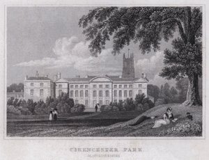 Cirencester Park, Gloucestershire (gravering) af Thomas Hosmer Shepherd