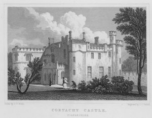 Cortachy Castle, Forfarshire (gravering) af Thomas Hosmer Shepherd