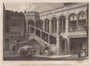 Crosby Hall, Bishopsgate Street, London af Thomas Hosmer Shepherd