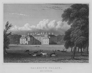 Dalkeith Palace, Mid Lothian (gravering) af Thomas Hosmer Shepherd