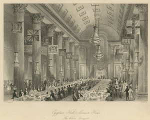 Egyptian Hall, Mansion House af Thomas Hosmer Shepherd
