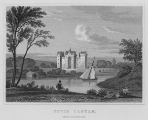 Fyvie Castle, Aberdeenshire (gravering) af Thomas Hosmer Shepherd