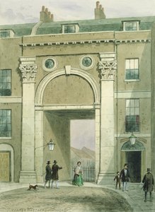 Porten til floden, Essex Street, 1857 af Thomas Hosmer Shepherd