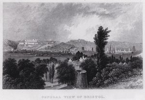 Generelt syn på Bristol (gravering) af Thomas Hosmer Shepherd