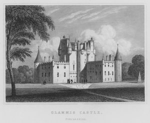 Glamis Castle, Forfarshire (gravering) af Thomas Hosmer Shepherd