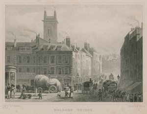 Holborn Bridge, London af Thomas Hosmer Shepherd