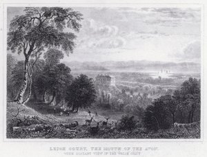 Leigh Court, the Mouth of the Avon, med fjernsyn over den walisiske kyst (gravering) af Thomas Hosmer Shepherd