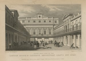 London Horse and Carriage Repository af Thomas Hosmer Shepherd