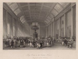 Langt værelse i Custom House, London, til betaling af told af Thomas Hosmer Shepherd