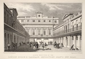 N.V. Udsigt over London Horse and Carriage Repository, Gray