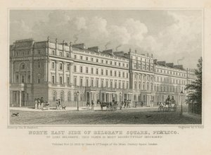 Nordøstsiden af Belgrave Square, Pimlico af Thomas Hosmer Shepherd