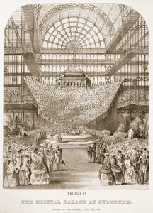 Åbning af Crystal Palace i Sydenham af dronning Victoria den 10. juni 1854. af Thomas Hosmer Shepherd