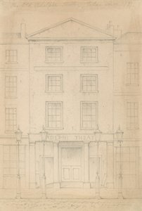 Original blyantstegning af Adelphi Theatre, London, af Thomas H Shepherd af Thomas Hosmer Shepherd