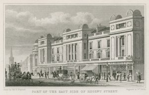 En del af østsiden af Regent Street, London af Thomas Hosmer Shepherd