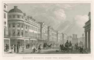 Regent Street, London, fra kvadranten af Thomas Hosmer Shepherd