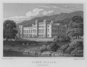 Scone Palace, Perthshire (gravering) af Thomas Hosmer Shepherd