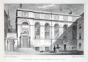 Stationers Hall, Stationers Hall Court, fra pubben 