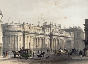The Bank of England, indgraveret af Louis-Jules Arnout (1814-68), pub. 1854 af E. Gambart und Co. (litografi) af Thomas Hosmer Shepherd