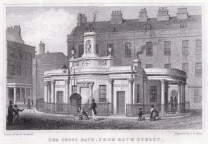 The Cross Bath, fra Bath Street (gravering) af Thomas Hosmer Shepherd