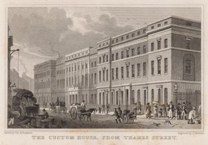 The Custom House, fra Thames Street af Thomas Hosmer Shepherd