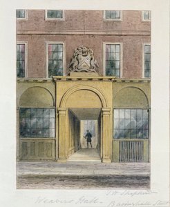 Indgangen til Weavers Hall, 1854 af Thomas Hosmer Shepherd