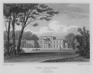Haining, North Front, Selkirkshire (gravering) af Thomas Hosmer Shepherd