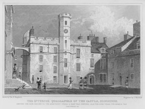 Slottets indre firkant, Edinburgh (gravering) af Thomas Hosmer Shepherd