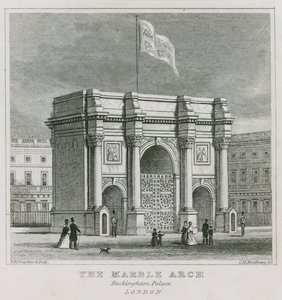 Marble Arch, Buckingham Palace af Thomas Hosmer Shepherd