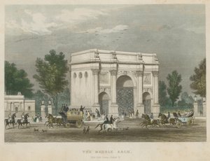 The Marble Arch, Hyde Park Corner, London af Thomas Hosmer Shepherd