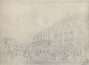 The Quadrant, Regent Street, 1822, 1920 af Thomas Hosmer Shepherd