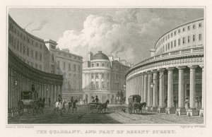 Kvadranten og en del af Regent Street, London af Thomas Hosmer Shepherd