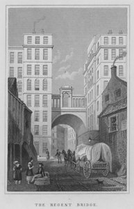 The Regent Bridge (gravering) af Thomas Hosmer Shepherd
