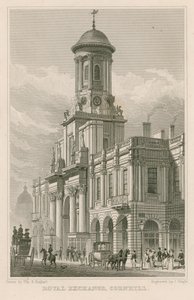 The Royal Exchange, Cornhill, London af Thomas Hosmer Shepherd