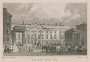 The Royal Mint, Tower Hill, London af Thomas Hosmer Shepherd