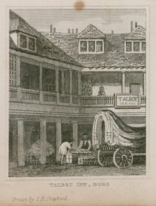 Tabard Inn, Southwark af Thomas Hosmer Shepherd