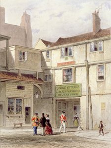 Den berømte kantine i Tårnet - kaldet Stenkøkkenet - revet ned 1827 (akvarel) af Thomas Hosmer Shepherd