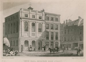 Rådhus, Borough High Street, Southwark, London af Thomas Hosmer Shepherd