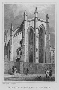 Trinity College Church, Edinburgh (gravering) af Thomas Hosmer Shepherd