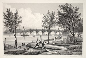 Vauxhall Bridge fra Millbank, fra 